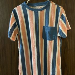 Stripped t-shirt w/front pocket